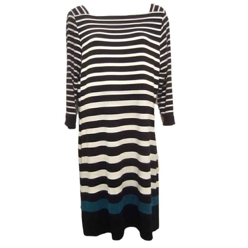 White House Black Market Striped Knit Dress Sz XS